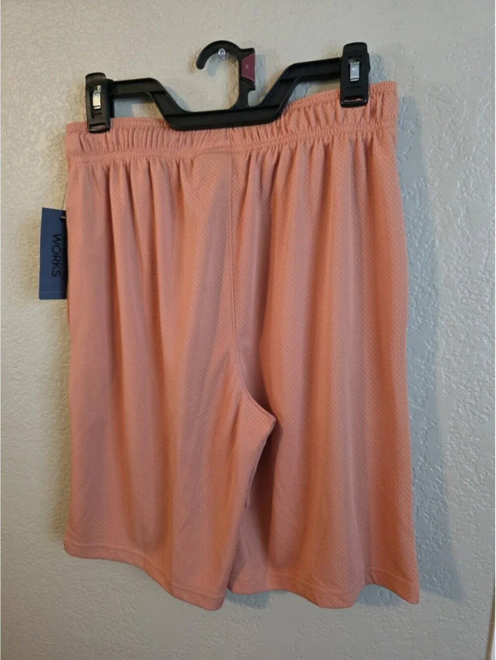 Athletic Works Men's Mesh Shorts Drawstring Orange S 28-30